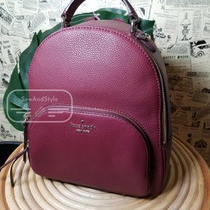 Medium Jackson Backpack Cherrywood Burgundy Kate Spade Brand New